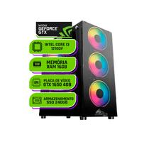 PC Gamer Alligator Shop Intel Core i3 12100F, GeForce GTX 1650, Memória 16GB DDR4,SSD 240GB