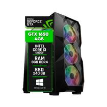 PC Gamer Alligator Shop Intel Core i3 12100F, GeForce GTX 1650, Memória 8GB DDR4,SSD 240GB