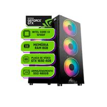 PC Gamer Alligator Shop Intel Core i3 12100F, GeForce GTX 1650, Memória 8GB DDR4,SSD 480GB