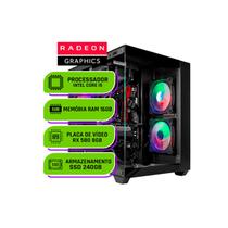 PC Gamer Alligator Shop Intel Core i5 3470, Radeon RX 580 8GB, Memoria 16GB DDR3, SSD 240GB, Preto Black