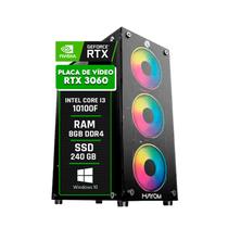 PC Gamer Alligator Shop Intel i3 10100F GeForce RTX 3060 12GB Memoria RAM 8GB DDR4 SSD 240GB