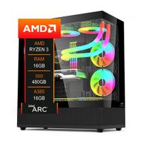 PC Gamer AMD, AMD Ryzen 3, Arc A380 6GB, 16GB DDR4, SSD 480GB Sata PC Gamer AMD, AMD Ryzen 3, Arc A380 6GB, 16GB DDR4, SSD 480GB Sata