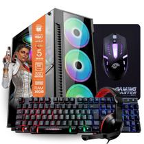 PC Gamer AMD Ryzen 5 4600G, 16GB RAM, Placa de video Radeon Vega 7, SSD 480GB, Fonte 200W + Kit Gamer Completo