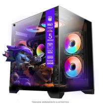 PC Gamer AMD Ryzen 5 4600G, 16GB RAM, Placa de video Radeon Vega 7, SSD 960GB, Fonte 550W, Gabinete Aquário, Water Cooler