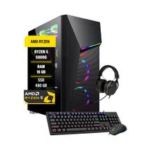 Pc Gamer Amd Ryzen 5 5600G 16Gb Ram Ddr4 Ssd 480Gb