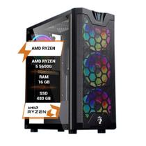 Pc Gamer Amd Ryzen 5 5600G Memória 16Gb Ram Ddr4 Ssd 480Gb