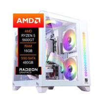 PC Gamer AMD, Ryzen 5 5600GT, Chipset B550M, 16GB, SSD 480GB, Branco PC Gamer AMD, Ryzen 5 5600GT, Chipset B550M, 16GB, SSD 480GB, Branco