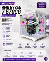 Pc Gamer AMD Ryzen 7 5700g A520 32gb Ddr4 Ssd 1tb Aquario Branco