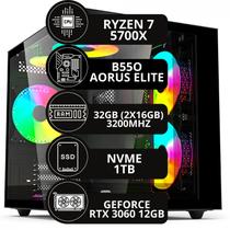 Pc Gamer Amd Ryzen 7 5700x 32gb Rtx 3060 12gb Ssd Nvme 1tb