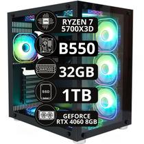 Pc Gamer Aquario R7 5700x3d Nvme 1tb 32gb Ddr4 Rtx 4060 8gb