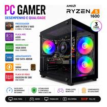 Pc Gamer Barato Ryzen 5 1600 16gb Ddr4 Ssd 480gb Rx 580 8gb