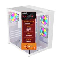 Pc Gamer BluePc Amd Ryzen 5 5600GT 16GB DDR4 SSD 480GB BRANCO - Fonte 500W