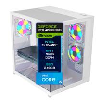 Pc Gamer Bluepc Intel I5 12400f 16gb Rtx 4060 8gb Ssd 240gb Gab Branco - Fonte 650w