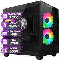 PC Gamer BluePC RUSH - AMD Ryzen 5 5500 16GB DDR4 Radeon RX 550 4GB SSD 512GB - PGBP-RUS1027 PC Gamer BluePC RUSH - AMD Ryzen 5 5500 16GB DDR4 Radeon RX 550 4GB SSD 512GB - PGBP-RUS1027