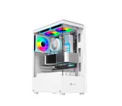 PC Gamer Branco White Alligator Shop AMD Ryzen 3 3200G, Memoria RAM 16GB DDR4, SSD 480GB, Placa de Video 2GB