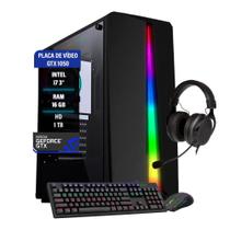 Pc Gamer Bravus Core I7 Gtx 1050 16Gb Hd 1Tb Ssd 120Gb