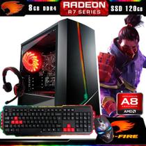 PC Gamer Com Kit G-Fire Htg-493 AMD A8 3.4Ghz 8GB (Radeon R7 2GB) SSD 120GB