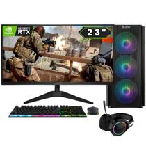 PC Gamer Completo 2Eletro FPS Intel Core i5 9400F, 16GB DDR4, Geforce RTX 3060 12GB, SSD 1TB, Fonte 600W, Monitor 23"Full HD 75Hz, Kit Gamer com Headset - PG2E-0123FP
