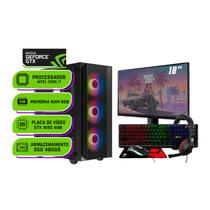 PC Gamer Completo Alligator Shop Intel Core i7 3770,GeForce GTX 1650 4GB,Memoria 8Gb DDR3,SSD 480GB,Monitor 18 Polegadas