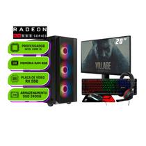 PC Gamer Completo Alligator Shop Intel i5 3470, Radeon RX 550 4GB, Memoria 8GB DDR3, SSD 240GB, Monitor 20 Polegadas