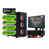 PC Gamer Completo Alligator Shop Intel i7 3770, GeForce GT 730 4GB, Memoria 8GB DDR3, SSD 240GB, Monitor 19 Polegadas