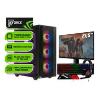 PC Gamer Completo Alligator Shop Intel i7 3770, GeForce GT 730 4GB, Memoria 8GB DDR3, SSD 240GB, Monitor 21,5 Polegadas
