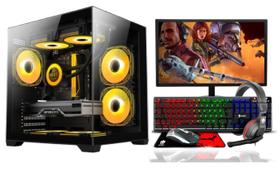 PC Gamer Completo Alligator Shop Intel i7 3770, GeForce RTX 3050, Memoria 16GB DDR3, SSD 480GB, Monitor, Kit Gamer