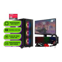 PC Gamer Completo Alligator Shop Intel i7 3770, Radeon RX 550 4GB, Memoria 8GB DDR3, SSD 240GB, Monitor 18 Polegadas