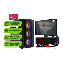 PC Gamer Completo Alligator Shop Intel i7 3770, Radeon RX 550 4GB, Memoria 8GB DDR3, SSD 240GB, Monitor 19 Polegadas