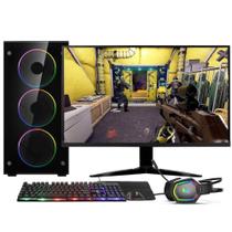 Pc Gamer Completo AMD Ryzen 7 5700g Gráficos Radeon Vega 8 16GB DDR4 SSD Nvme 512GB Fonte 600W 80 Plus Monitor 24 75hz