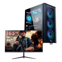 Pc Gamer Completo Black Myth High Ryzen 7 5700X3D, 32GB 3200Mhz, (RTX 4060), SSD 1TB M.2, 600W 80 Plus, Monitor 24 165Hz, Neologic - NLI87971