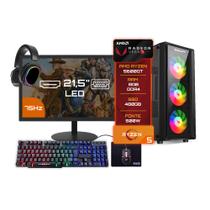 Pc Gamer Completo BluePC Amd Ryzen 5 5600gt 8GB DDR4 SSD 480GB Vega 7 Monitor 21" - Kit Gamer Teclado Mouse Headset Pc Gamer Completo BluePC Amd Ryzen 5 5600gt 8GB DDR4 SSD 480GB Vega 7 Monitor 21" - Kit Gamer Teclado Mouse Headset