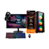 Pc Gamer Completo BluePC Amd Ryzen 5 8500g 16gb Ddr5 Ssd 240gb Monitor 19" - Kit Gamer Teclado Mouse Headset