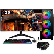 PC Gamer Completo BluePC FIRE - AMD Ryzen 7 5700G, 32GB DDR4, Radeon VEGA, SSD 512GB, Fonte 500W, Monitor 20" 75Hz - PG2E-1028FI