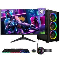 PC Gamer Completo BluePC FORCE, AMD Ryzen 5, Radeon RX, 32GB DDR4, SSD 1TB, Fonte 500W, Monitor LED 20" - PGBP-FOR111