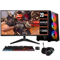 PC Gamer Completo BluePC Legacy - AMD Ryzen 5 5600GT, 16GB RAM, Radeon VEGA 7, Monitor 20", Kit Gamer completo, SSD 960GB, Fonte 500W - PGBP-1008LEG