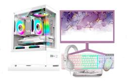 PC Gamer Completo Branco Intel i5 Memoria Ram 16GB SSD 240GB Monitor HDMI Kit Gamer Branco