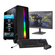 Pc Gamer Completo Bravus I7 Gtx 1050 16gb Hd 1tb Ssd 120gb