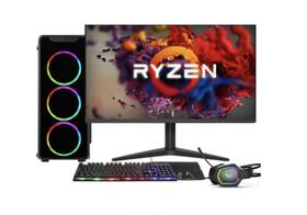 PC Gamer Completo Clique PC, AMD Ryzen 5 5600GT, 16GB DDR4, Gráficos Radeon Vega 7, SSD 512GB, Fonte 500W Monitor 21.5 FHD 75Hz