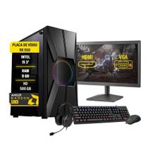Pc Gamer Completo Core I5 Rx550 8Gb Hd500Gb Ssd 120Gb
