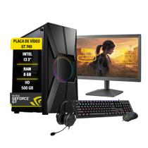 Pc Gamer Completo Hércules i3 3º Geração GT 740 Memória 8GB HD 500GB