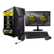 Pc gamer completo i5 4 16gb ddr3 ssd 240gb gtx 1660