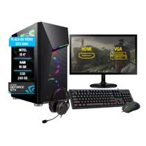 Pc gamer completo i5 4 16gb ddr3 ssd 240gb gtx 1660