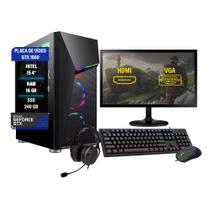 Pc gamer completo i5 4 16gb ddr3 ssd 240gb gtx 1660