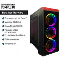 Pc Gamer Completo I5 8Gb Hd 500 Placa De Video Monitor Hdmi