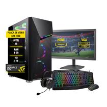 Pc Gamer Completo i5 SSD 240GB HD1TB Gtx1050 Memória 8Gb Fonte Real 500W
