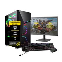 Pc Gamer Completo I7 16Gb GTX 1650 SSD 240GB Monitor19
