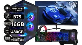 Pc Gamer Completo I7 3.4ghz 16gb Ssd 480gb 500w Rtx 3050 6gb