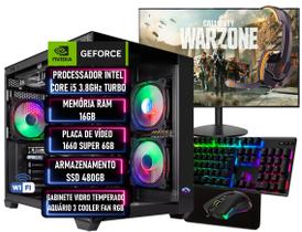 PC Gamer Completo Intel Core i5 3.8Ghz GTX 1660 Super 6GB RAM 16GB SSD 480GB ADVANCEDTECH