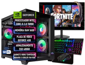 PC Gamer Completo Intel Core i5 3ºGer RAM 16GB SSD 480GB GEFORCE 4GB ADVANCEDTECH